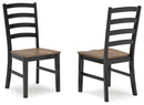Wildenauer - Dining Room Side Chair (Set of 2) - Brown / Black by Unique Piece Furniture