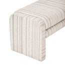 62.2 Inch Striped Upholstered Ottoman Bench