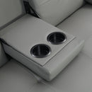 Modern Sofa Bed With Armrest 2 Holders, Wood Frame & Stainless Leg