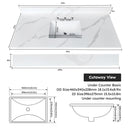 49-Inch Quartz Bathroom Vanity Top