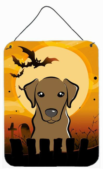 Halloween Chocolate Labrador Wall or Door Hanging Prints BB1792DS1216