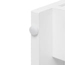 Wardrobe With 3 Drawers High Wardrobe Armoire With Rattan For Living Room Organizer - White by HouseOfZazla