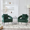 Open Back Accent Chair, Round Sofa Lounge Armchair by Unique Piece Furniture