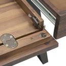 Handcrafted Acacia Hardwood Desk with Keyboard Tray