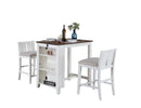 Graham - 3 Piece Small Space Counter Height Dining Table With Shelves And 2 Chairs (Set of 3) by HouseOfZazla
