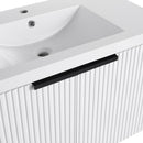 Contemporary Wall Mounted Bathroom Vanity With Resin Double Sink by HouseOfZazla