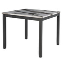 Leoncia - Bar Table And 4 Bar Stools - Espresso / White