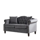 2 Seater Chesterfield Sofa With Rolled Arms And Nailhead Trim For Living Room by HouseOfZazla