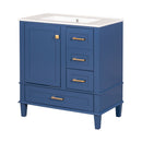 Bathroom Vanity, Modern Bathroom Cabinet With Sink Combo Set, Bathroom Storage Cabinet With A Soft Closing Door And 3 Drawers, Solid Wood Frame by HouseOfZazla