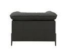 Tadi - Top Grain Leather Chair - Black by HouseOfZazla