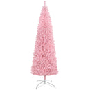 HOMCOM 8' Tall Unlit Slim Douglas Fir Artificial Christmas Tree