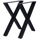 X Table Legs 28X 24", Wide Metal Table Legs, Heavy Duty Steel Desk Legs Table Leg Dining Table Legs Coffee Desk Leg (Set of 2) - Black by HouseOfZazla