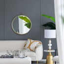 Round Mirror, Circle Mirror With Iron Frame For Living Room Bedroom Vanity Entryway, Hallway by Unique Piece Furniture