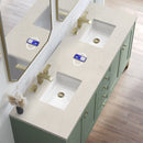 James Martin Chicago 72" Double Bathroom Vanity, Smokey Celadon