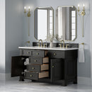 James Martin Brookfield 60" Double Bathroom Vanity, Black Onyx