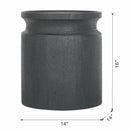 Black Wooden Cylinder Side Table