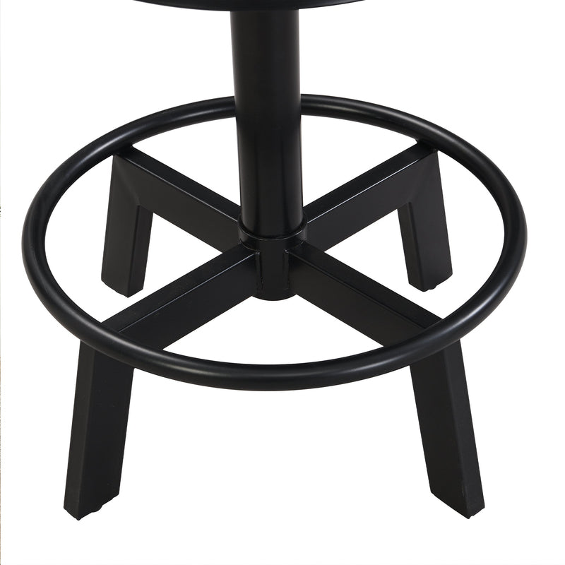 5-Piece Dining Table Set, 59" Wooden Sofa Side Table with Stabilizing Base, Rustic Brown Industrial Adjustable Height Chairs, Modern Bar Table and Chairs for Living Room, Dining Room, and Space Saving