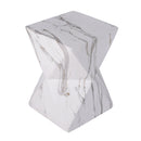 Modern Geometric MGO Side Table - Hourglass Accent Table