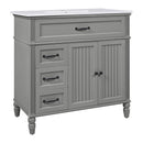 Bathroom Vanity With Sink, Freestanding Cabinet & Drawers by HouseOfZazla