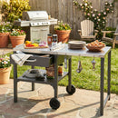 Foldable Outdoor Kitchen Cart With Storage For Patio by HouseOfZazla