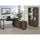 Rodger - 3 Shelf Cabinet Bookcase - Walnut by HouseOfZazla