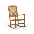 Muse Outdoor Acacia Rocking Chair With Slat Design - Teak by HouseOfZazla