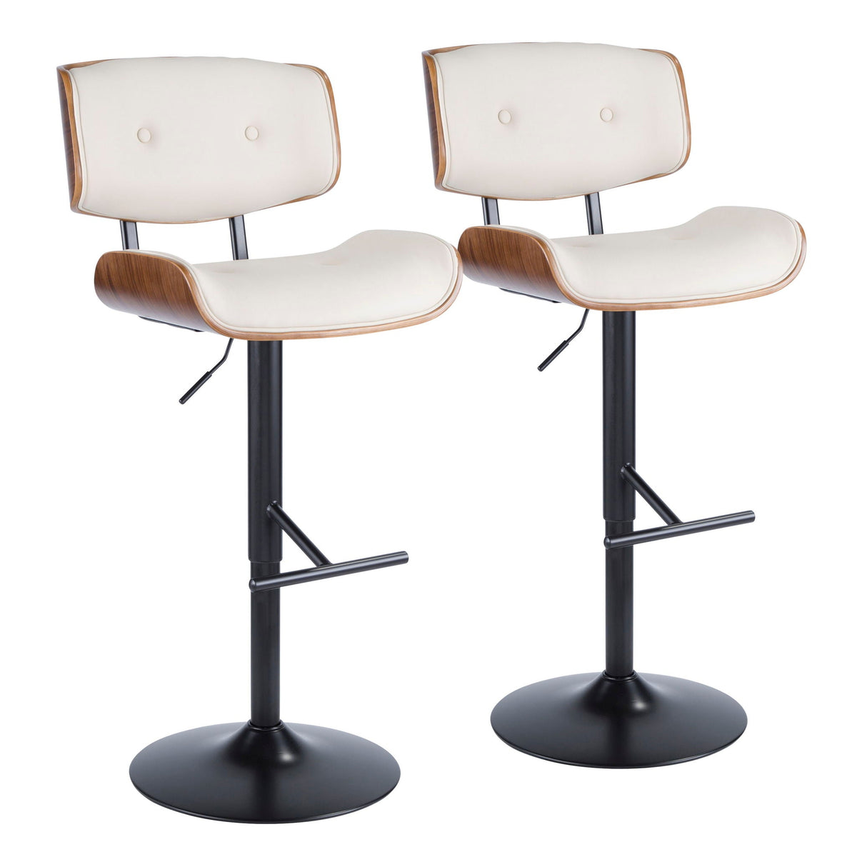 Lombardi - Mid Century Modern Adjustable Barstool, photo 4 of 16