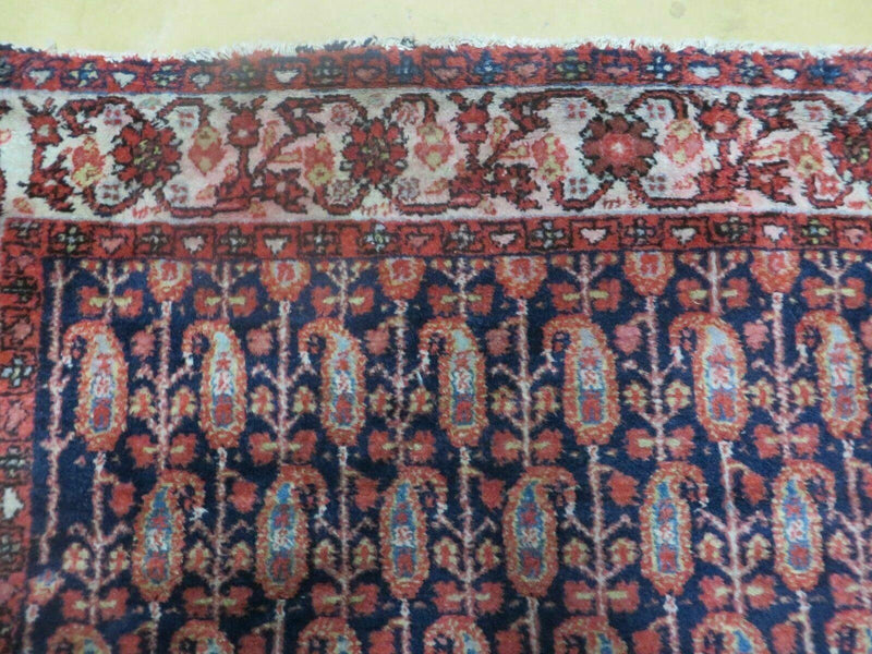 4' X 6' Antique Handmade Turkish Sivas Wool Rug Vegetable Organic Dye Nice Blue