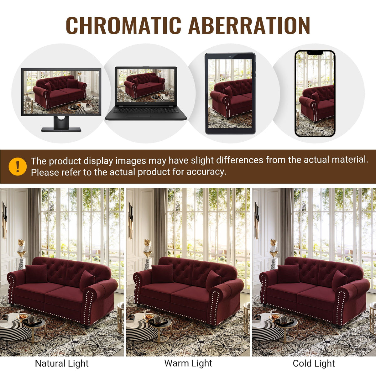 Upholstered 3 Seater Sofa Set With Ottoman, photo 35 of 39