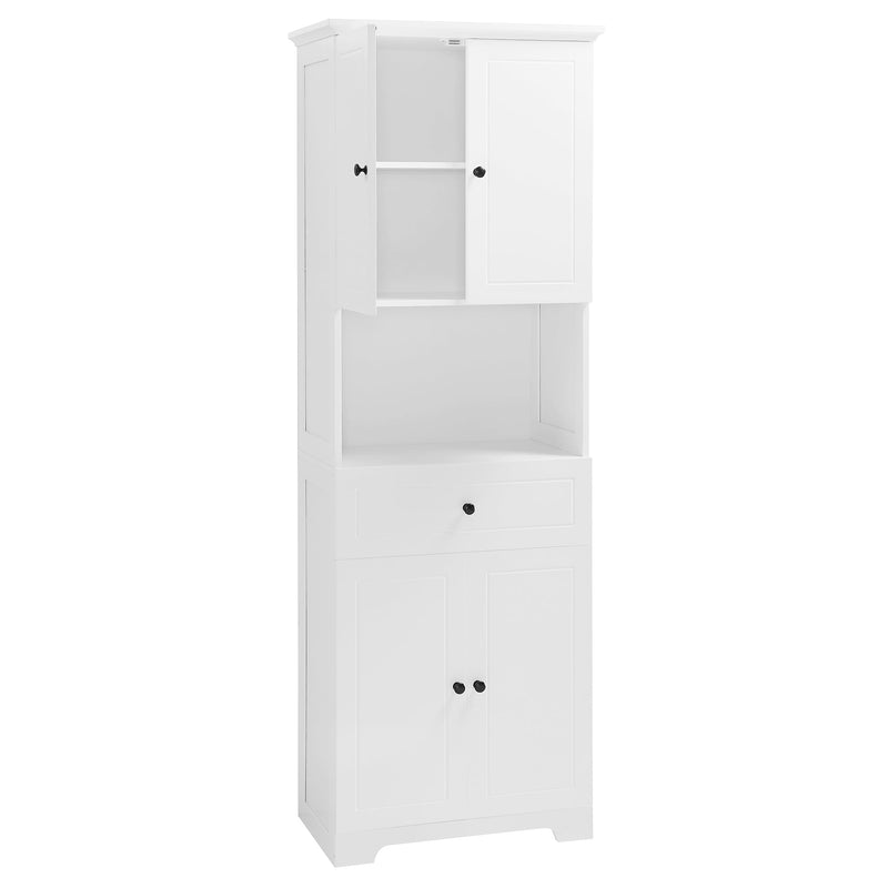 Walker Edison | White Tall Bathroom Storage Cabinet