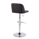 Toriano - Contemporary Adjustable Barstool With Swivel & Rounded T Footrest (Set of 2) by HouseOfZazla