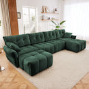 Sofa Set With Ottoman And Pillows, Textured, High Resilience Cushions by HouseOfZazla