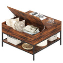 Flip-Top Coffee Table With Storage Lift-Top Design With Hidden Compartment - Black by HouseOfZazla