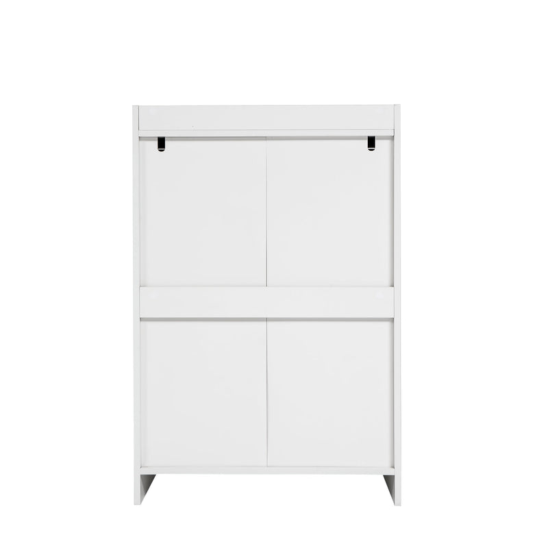 4 Drawer Dresser, Chest of Drawers Without Handle, White Dresser for Bedroom 100% Waterproof, Modern Wooden Cabinet with Sturdy Frame for Living Room, Entryway, Bedroom, Hallway, Office