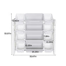 Multi Functional Kids Toy Storage Organizer Cabinet With Hdpe Shelf And 12 Bins - Gray White by HouseOfZazla