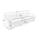 Modern Sofa & Pillows, Textured Cover, High Rebound Cushions by HouseOfZazla