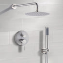 Elegant 10" Round Rain Shower Head And Handheld Set With Adjustable Tilt And Dual Modes by HouseOfZazla