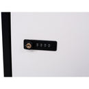 Package Delivery Box, Galvanized Steel Parcel Mailbox With Code Lock & Mounting Hardware, For Outdoor Porch, Curbside - White / Black by HouseOfZazla
