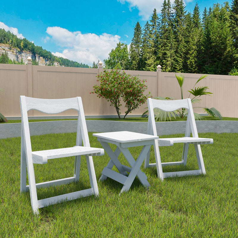 HIPS Foldable Small Table and Chair Set with 2 Chairs and Rectangular Table, photo 3 of 10