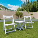 HIPS Foldable Small Table and Chair Set with 2 Chairs and Rectangular Table