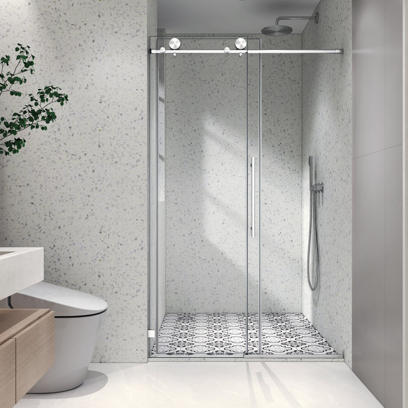 4876 Brushed Nickel Frameless Shower Door with Soft Closing, photo 8 of 10