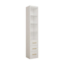 Tall Storage Cabinet With 3 Drawers For Bedroom - White by HouseOfZazla