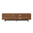 78" TV Stand For TVs Up To 85" Entertainment Center With Deep Drawers & Cable Management, Soft Closing Hinges - Walnut by HouseOfZazla