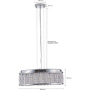 Modern Crystal Chandelier 18.9 Inches Aluminum+Iron Round Ceiling Light Flush Mount Ceiling Light Fixture for kitchen Island Dining Bedrooms and Hallway