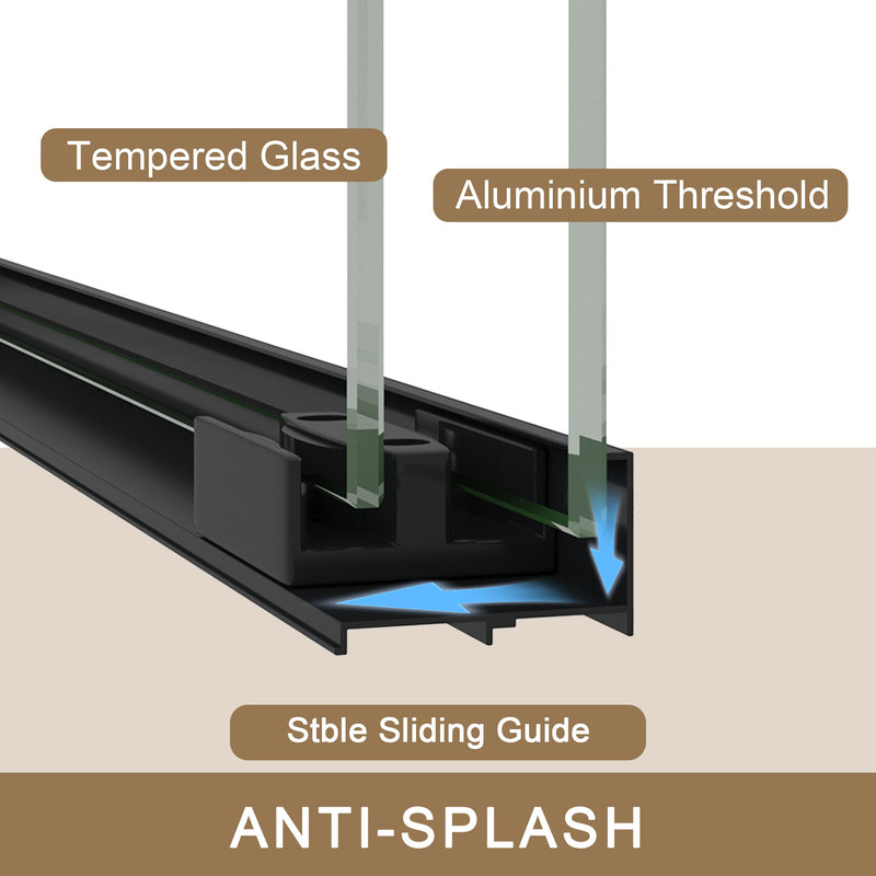 Aluminum Frame Double Sliding Shower Door, photo 3 of 10