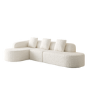 111.8-Inch L-Shaped Curved Modular Sofa