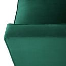 Green Velvet Upholstered Club Chair