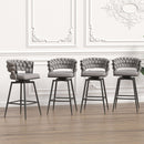 Bar Stool 360 Swivel With Back Footrest