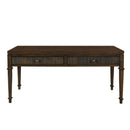 Fluted 2 Drawer Coffee Table - Brown