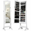 14 LED Jewelry Armoire Cabinet with Full Length Mirror and 4 Tilting Angles by LJGDeals